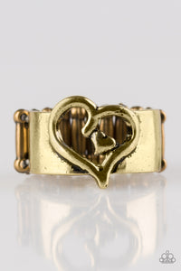 Paparazzi "Cute As Cupid" Brass Ring Paparazzi Jewelry
