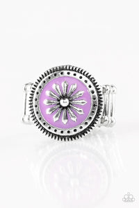 Paparazzi "Free-Spirited Flower" Purple Ring Paparazzi Jewelry