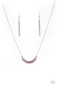 Paparazzi VINTAGE VAULT "Flying Colors" Red Necklace & Earring Set Paparazzi Jewelry