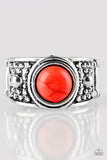 Paparazzi VINTAGE VAULT "Summer Oasis" Red Ring Paparazzi Jewelry