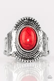 Paparazzi VINTAGE VAULT "Modern Mesa" Red Ring Paparazzi Jewelry