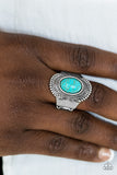 Paparazzi VINTAGE VAULT "Modern Mesa" Blue Ring Paparazzi Jewelry