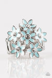 Paparazzi "Blooming Bouquets" Blue Ring Paparazzi Jewelry