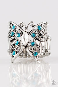 Paparazzi "Butterfly Bliss" Blue Ring Paparazzi Jewelry