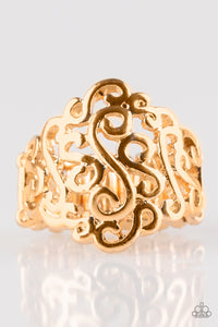 Paparazzi "Dizzy Demure"  Gold Ring Paparazzi Jewelry