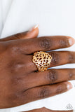 Paparazzi "Dizzy Demure"  Gold Ring Paparazzi Jewelry