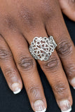 Paparazzi "Dizzy Demure" Silver Ring Paparazzi Jewelry