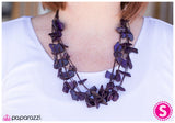 Paparazzi "All Wood Things" Purple Necklace & Earring Set Paparazzi Jewelry