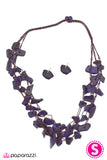 Paparazzi "All Wood Things" Purple Necklace & Earring Set Paparazzi Jewelry