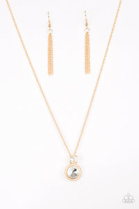 Paparazzi "Date Night Dazzle" Gold Necklace & Earring Set Paparazzi Jewelry