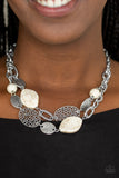 Paparazzi "Second Nature" White Necklace & Earring Set Paparazzi Jewelry