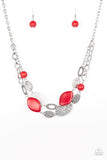 Paparazzi "Second Nature" Red Necklace & Earring Set Paparazzi Jewelry