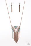 Paparazzi "Colorfully Colossal" Copper Necklace & Earring Set Paparazzi Jewelry
