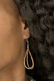 Paparazzi VINTAGE VAULT "Flashy Fashion" Brass Necklace & Earring Set Paparazzi Jewelry