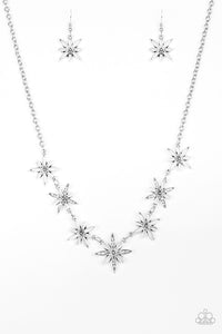 Paparazzi "Decked Out In Daisies" White Necklace & Earring Set Paparazzi Jewelry