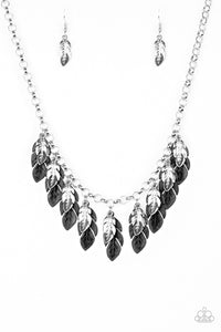 Paparazzi "Rule The Roost" Black Necklace & Earring Set Paparazzi Jewelry