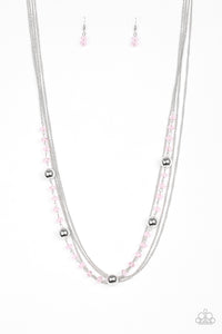 Paparazzi VINTAGE VAULT "High Standards" Pink Necklace & Earring Set Paparazzi Jewelry