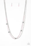 Paparazzi VINTAGE VAULT "High Standards" Pink Necklace & Earring Set Paparazzi Jewelry