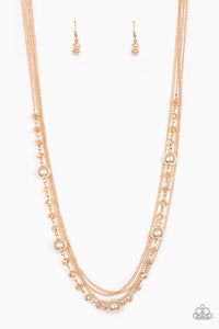 Paparazzi "High Standards" Gold Necklace & Earring Set Paparazzi Jewelry