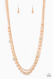 Paparazzi "High Standards" Gold Necklace & Earring Set Paparazzi Jewelry