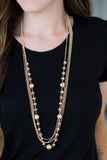 Paparazzi "High Standards" Gold Necklace & Earring Set Paparazzi Jewelry