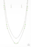 Paparazzi VINTAGE VAULT "Spring Splash" Green Necklace & Earring Set Paparazzi Jewelry