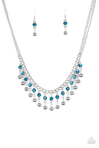 Paparazzi "Pageant Queen" Blue Necklace & Earring Set Paparazzi Jewelry