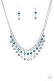 Paparazzi "Pageant Queen" Blue Necklace & Earring Set Paparazzi Jewelry