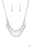 Paparazzi "Pageant Queen" White Necklace & Earring Set Paparazzi Jewelry