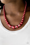 Paparazzi "Party Pearls" Red Necklace & Earring Set Paparazzi Jewelry