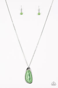 Paparazzi "Magically Modern" Green Necklace & Earring Set Paparazzi Jewelry