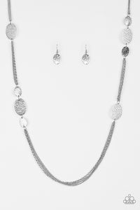 Paparazzi "A Force Of Nature" Silver Necklace & Earring Set Paparazzi Jewelry