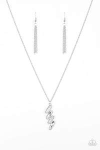 Paparazzi VINTAGE VAULT "Regal Renegade" White Necklace & Earring Set Paparazzi Jewelry