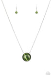 Paparazzi "GLOW Down In History" Green Necklace & Earring Set Paparazzi Jewelry
