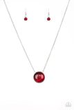 Paparazzi "GLOW Down In History" Red Necklace & Earring Set Paparazzi Jewelry