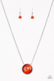 Paparazzi "GLOW Down In History" Orange Necklace & Earring Set Paparazzi Jewelry