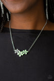 Paparazzi "Hibiscus Haciendas" Green Necklace & Earring Set Paparazzi Jewelry