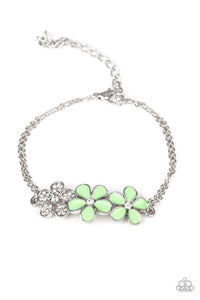 Paparazzi "Flowering Fiji" Green Bracelet Paparazzi Jewelry