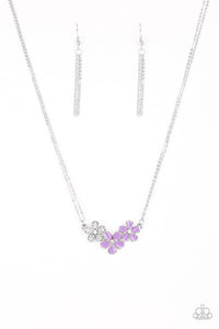 Paparazzi  "Hibiscus Haciendas" Purple Necklace & Earring Set Paparazzi Jewelry