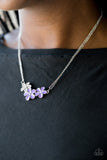 Paparazzi  "Hibiscus Haciendas" Purple Necklace & Earring Set Paparazzi Jewelry