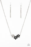 Paparazzi "Hibiscus Haciendas" Black Necklace & Earring Set Paparazzi Jewelry