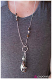 Paparazzi "Hanging By a Moment"  Brown Necklace & Earring Set Paparazzi Jewelry