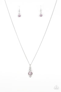 Paparazzi "First Class Flier" Purple Necklace & Earring Set Paparazzi Jewelry