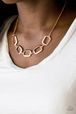 Paparazzi "Gorgeously Geometric" Copper Necklace & Earring Set Paparazzi Jewelry