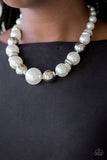 Paparazzi "New York Nightlife" White Necklace & Earring Set Paparazzi Jewelry