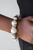 Paparazzi VINTAGE VAULT "Rockin Rockefeller" White Bracelet Paparazzi Jewelry