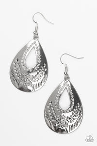 Paparazzi "Floral Fiesta" Silver Earrings Paparazzi Jewelry