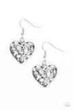 Paparazzi "The Truth HEARTS" Silver Earrings Paparazzi Jewelry