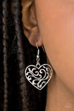 Paparazzi "The Truth HEARTS" Silver Earrings Paparazzi Jewelry