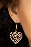 Paparazzi "The Truth HEARTS" Rose Gold Earrings Paparazzi Jewelry